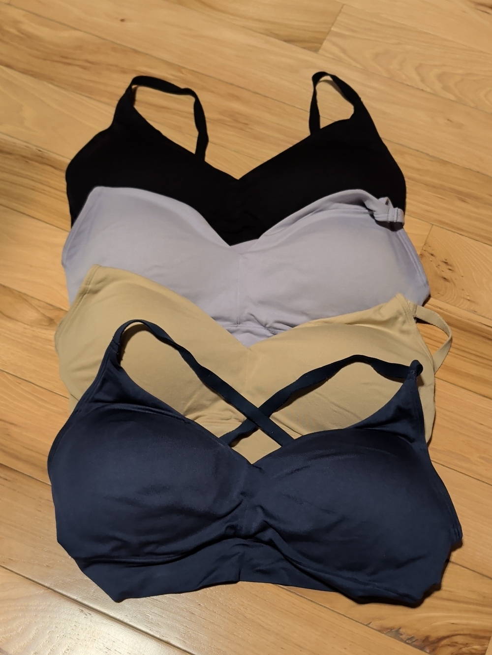 Jockey Bundle 4 Wireless Bra Set - Black, Lilac, Beige, Navy